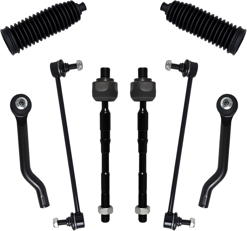 Front Tie Rod End and Sway Bar Link Kit for Nissan Rogue 2014-2020, Rogue Sport 2017-2022, X-Trail 2015-2022