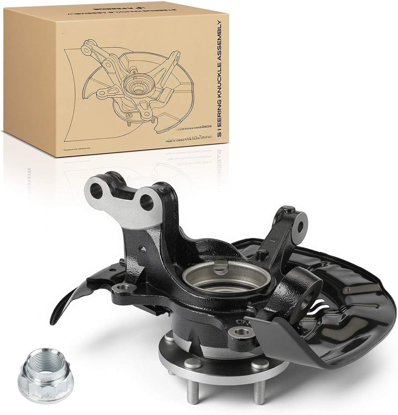 Front Right Steering Knuckle with Wheel Bearing and Hub for Toyota Highlander 2014-2017, 2008-2013 FWD, Lexus RX350 2010-2015