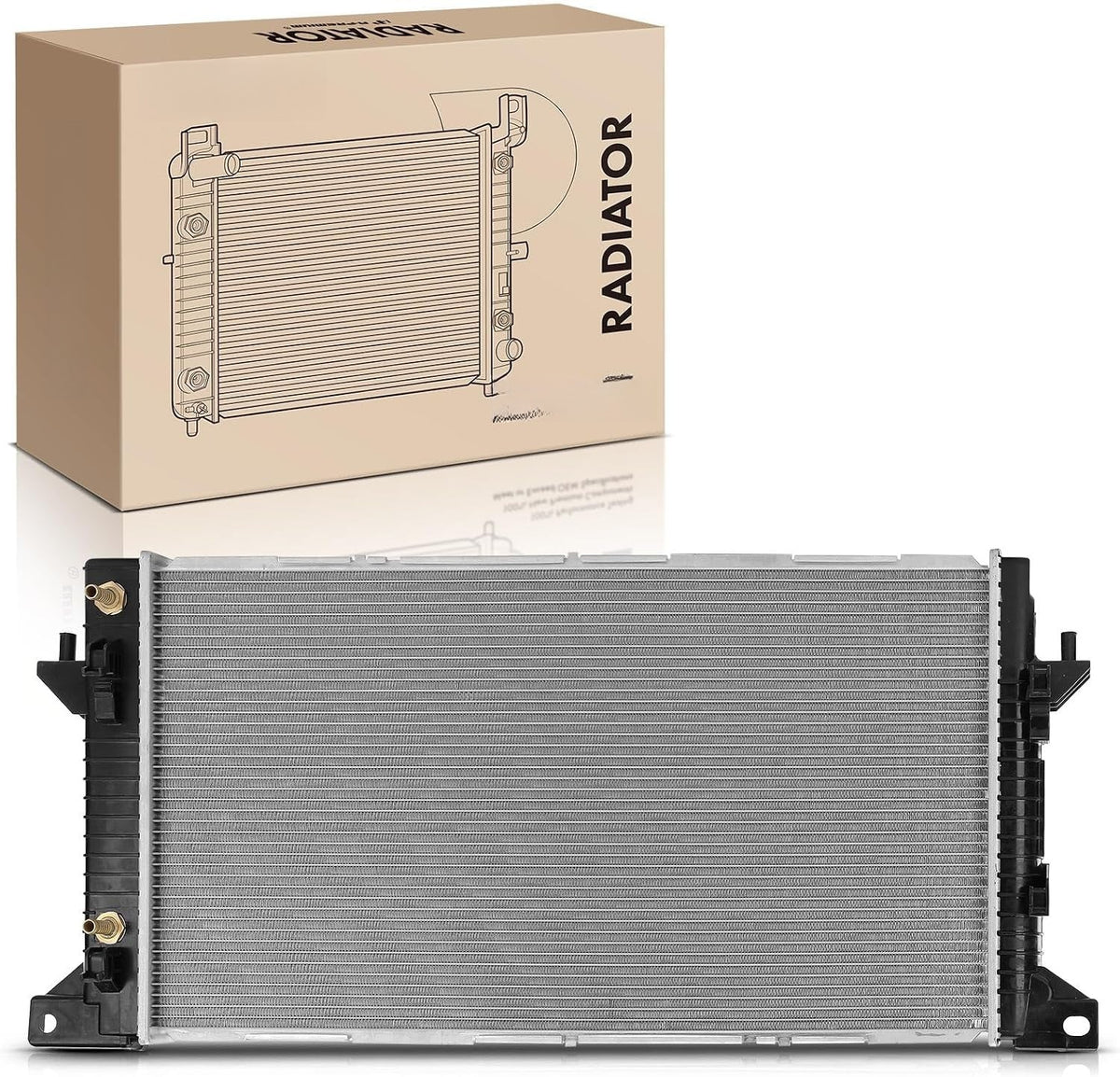 Radiator with Transmission Oil Cooler for Ford F-150 2011-2014 3.7L V6 5.0L V8, Automatic Transmission, Standard Cooling