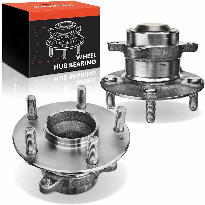 Rear Wheel Bearing and Hub Assembly Pair for Honda Civic 2016-2021, Insight 2019-2022, 5-Lug, Left and Right